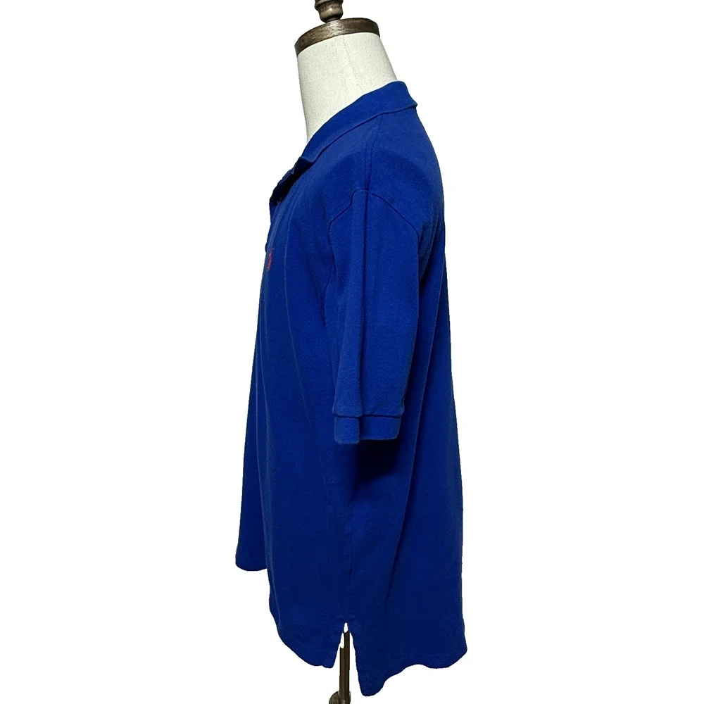 Polo‎ Ralph Lauren Shirt Mens Large Blue Short Sleeve Knit Golf Polo Preppy